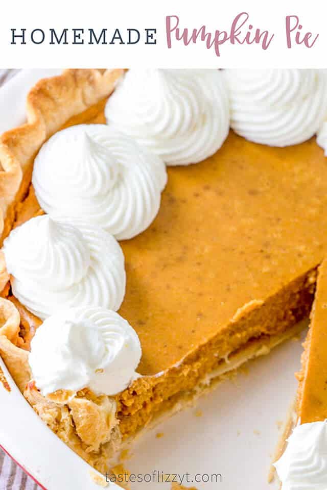 titled image (and shown): homemade pumpkin pie