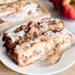 slice of homemade apple fritter bread