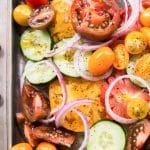 cucumber tomato salad with balsamic vinegar