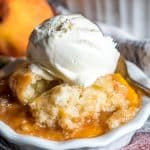 best ever homemade peach cobbler