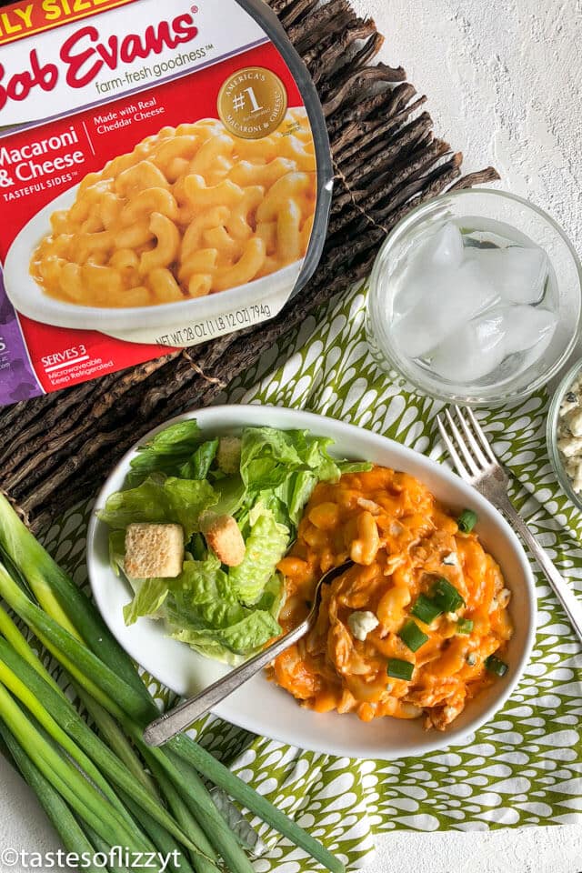 A plate of food on a table, with Chicken Casserole and salad