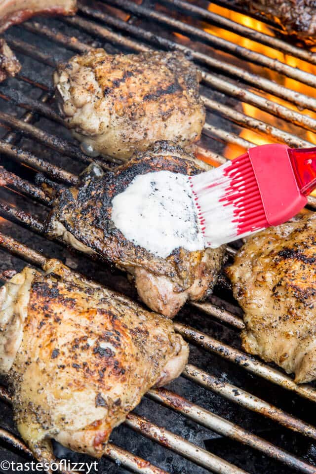 grilled chicken thighs with white bbq sauce