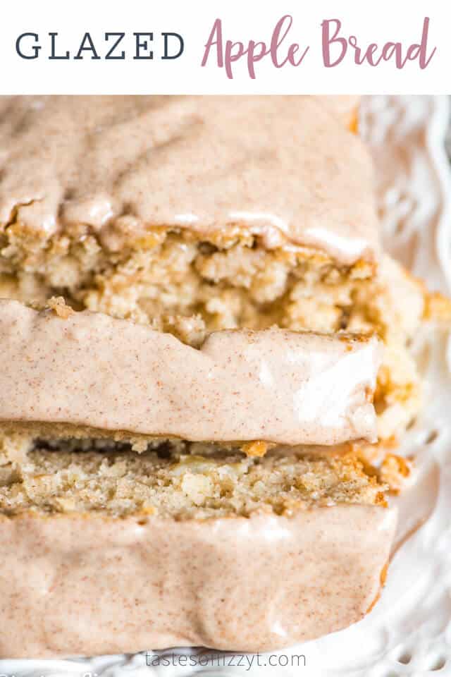 slices of glazed apple bread