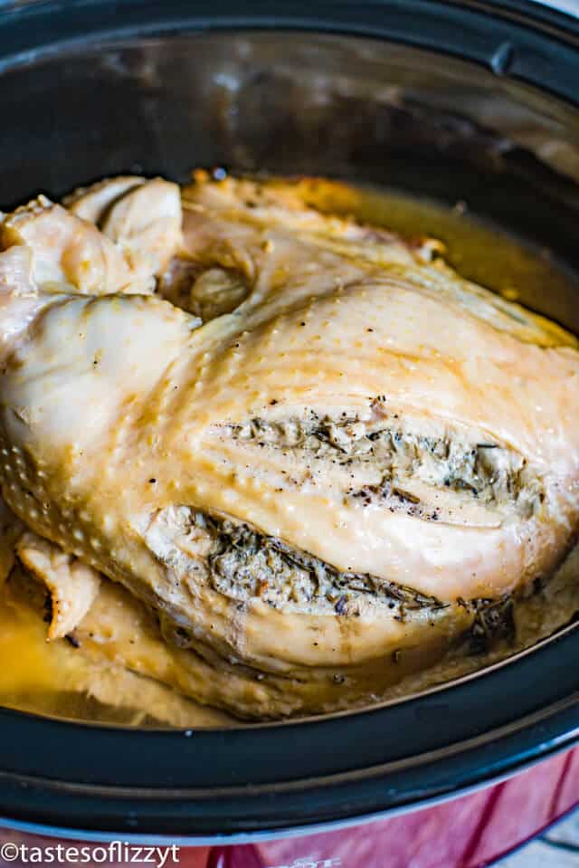 slow cooker turkey breast with herb butter