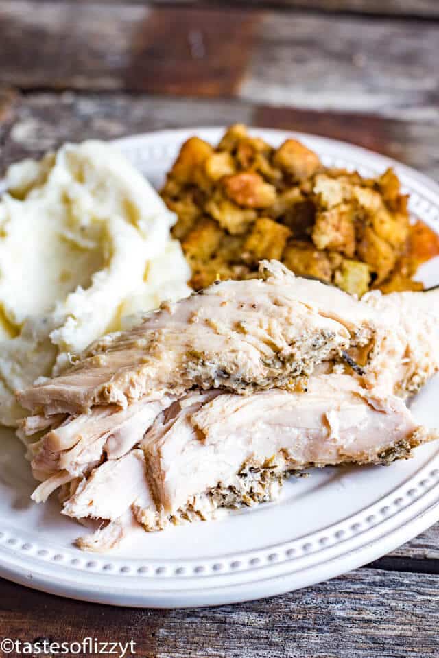 Slow Cooker Turkey Breast {Herbed Turkey in Orange Sauce}