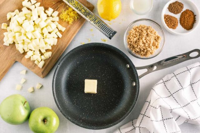 butter in a skillet