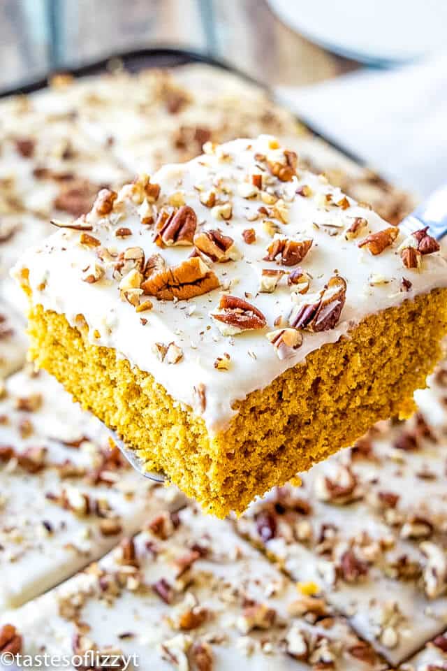 pumpkin bars with cream cheese frosting