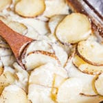 dish of scalloped potatoes