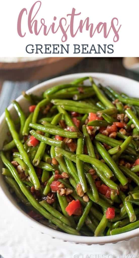 Christmas Green Beans with Toasted Pecans | Tastes of Lizzy T
