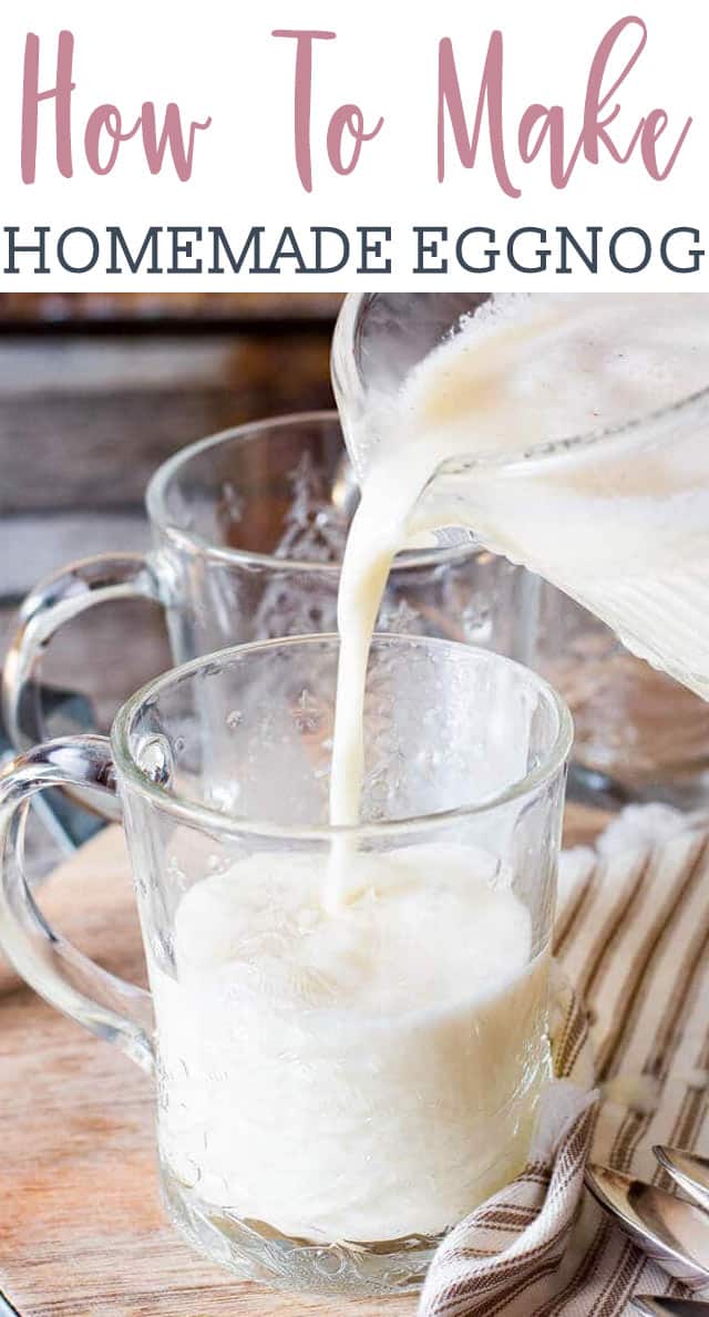 Why buy eggnog when you can make homemade eggnog in under 5 minutes? This easy Amish recipe is versatile...sweeten and season to your liking. {And there's a cooked eggnog option, too!}