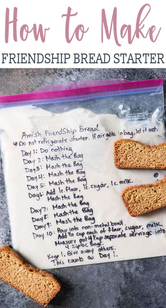 You can’t resist a slice of this warm, cinnamon Amish Friendship Bread. This quick bread starts with a sweet sourdough and makes two loaves. 