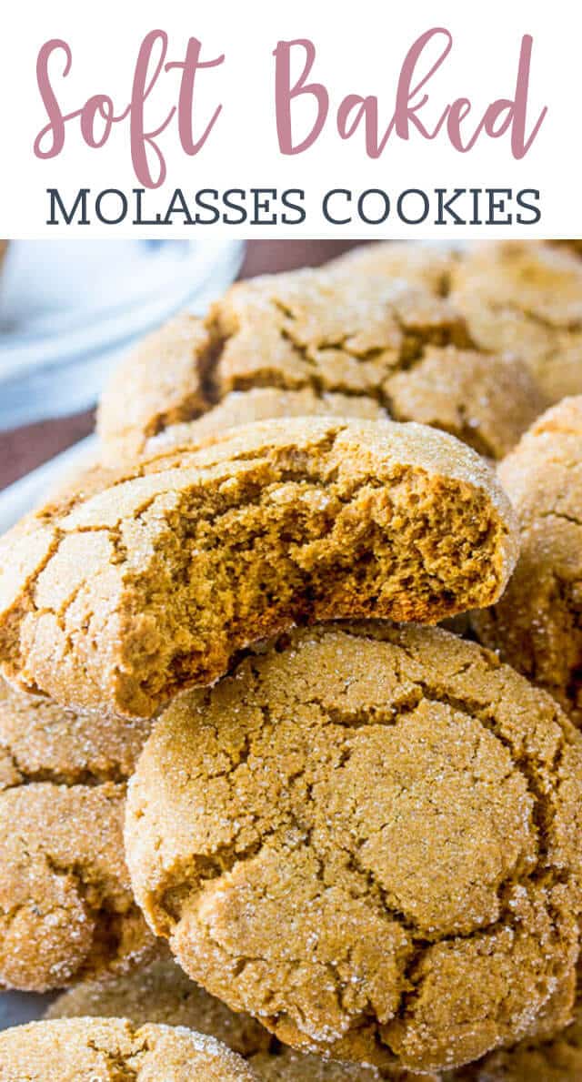 Christmas = Gingerbread. That's why you need these soft gingerbread molasses cookies on your Christmas baking list! They're thick with a subtle molasses flavor and will make your house smell just like Christmas morning when you bake them.
