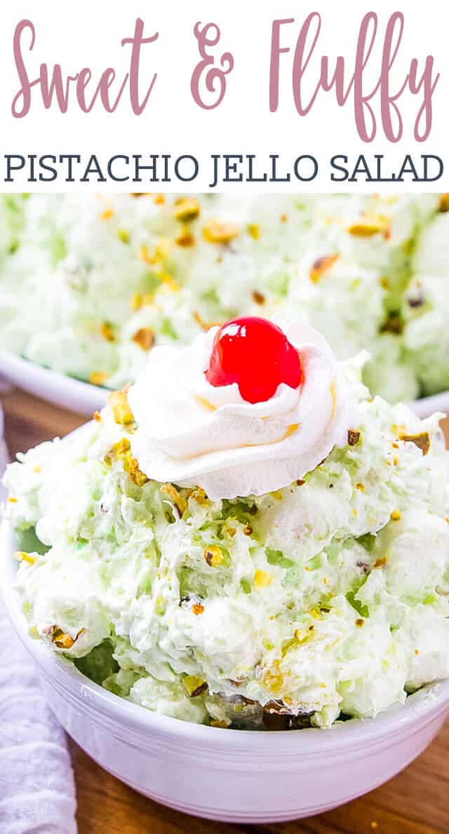 A close up of pistachio salad