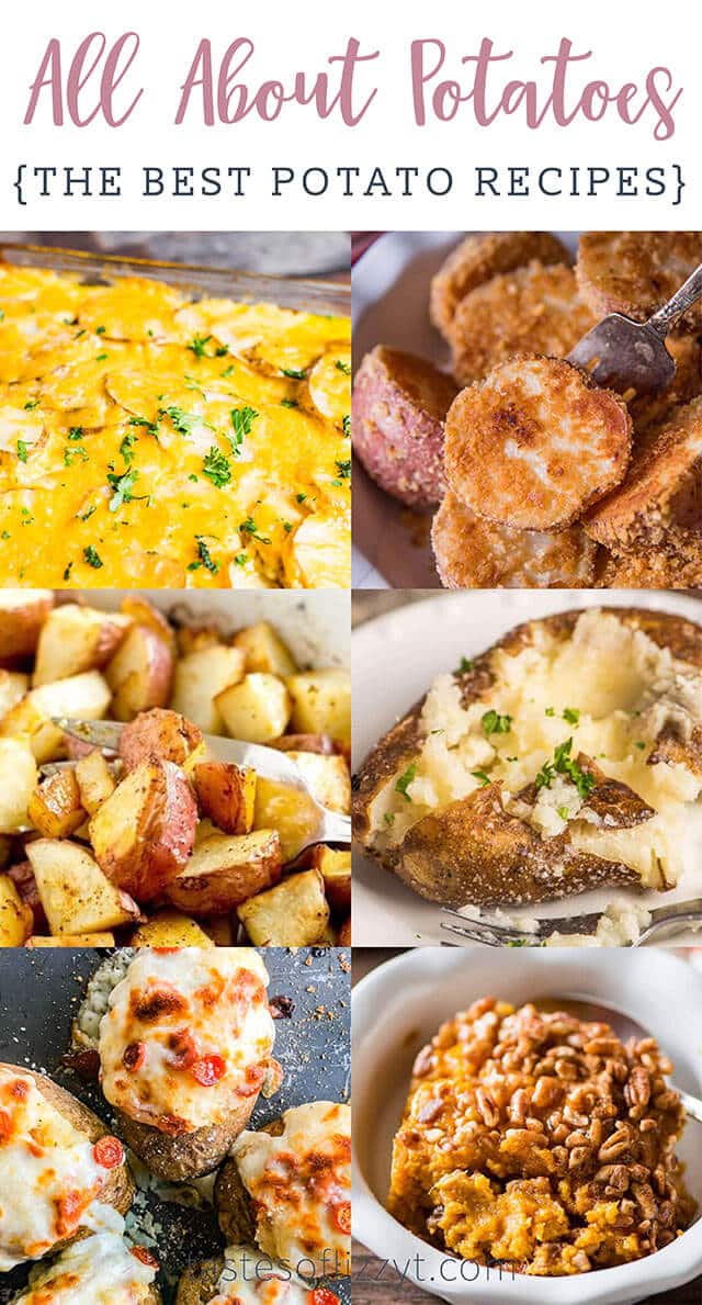Learn about common types of potatoes and get our best potato recipes! Baked potato recipes, potato main dish recipes, potato side dishes, crispy roasted potatoes and even more tasty potato recipe ideas!