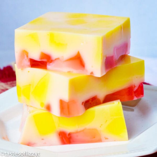 Broken Glass Jello Recipe {Easy Make Ahead Marbeled Jello}