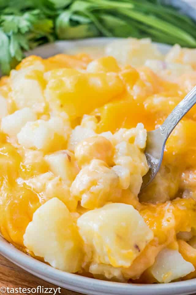 Cheesy Potatoes Recipe Oven Baked Potatoes Side Dish for Potlucks