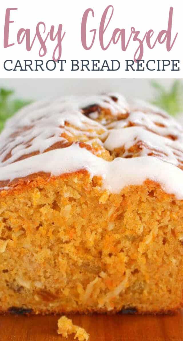 loaf of glazed carrot coconut bread