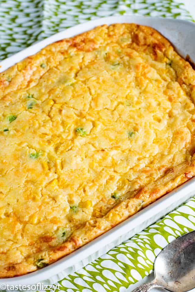 spicy corn casserole with jalapenos