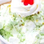 A close up of pistachio salad