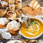 collage of pumpkin desserts