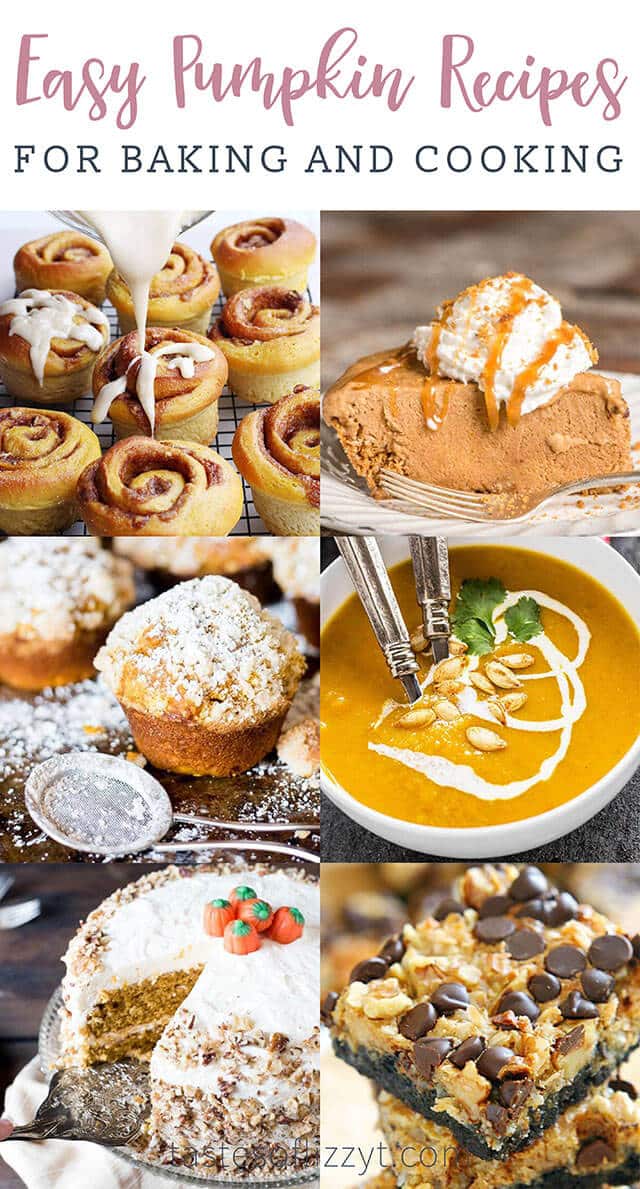 collage of pumpkin desserts