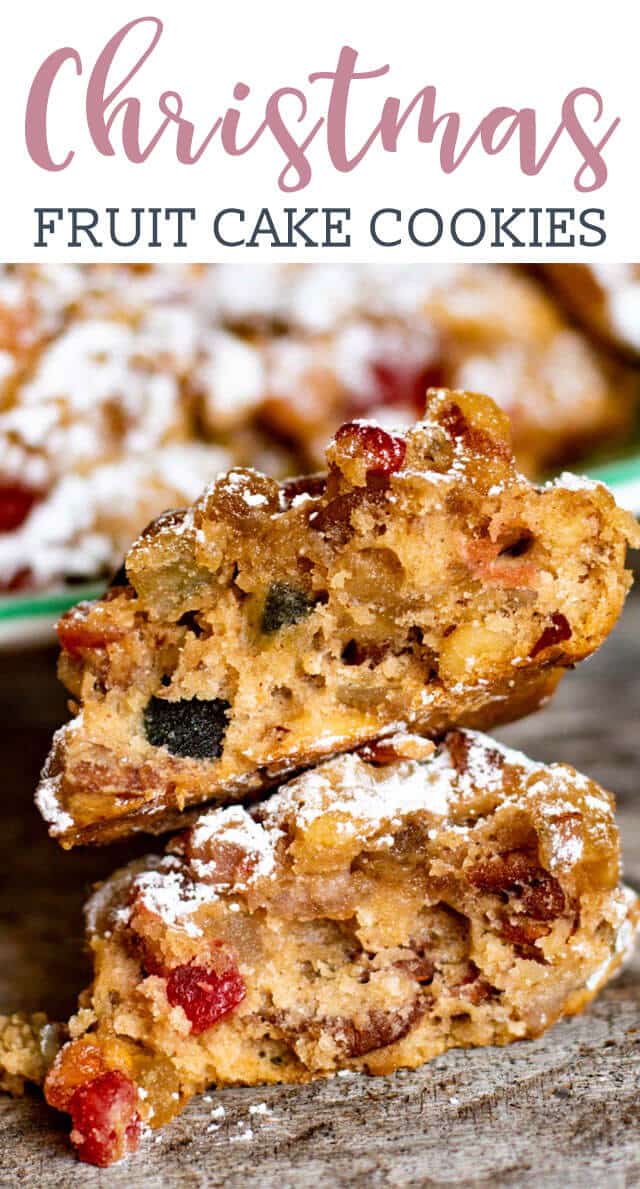 stack of fruit cake cookies title image  Fruit Cake Cookies CHRISTMAS FRUIT CAKE COOKIES PIN