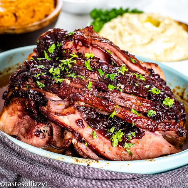 easy baked ham with cranberries