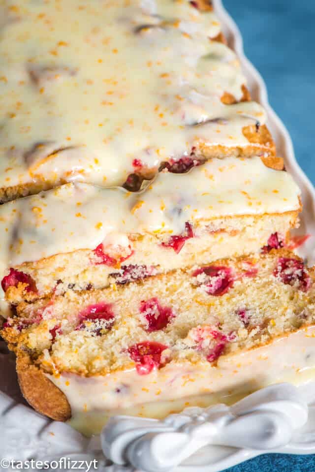 sliced cranberry orange bread 