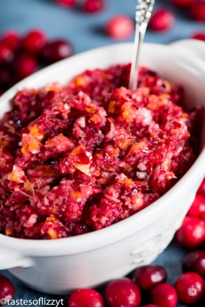 Easy Cranberry Relish Recipe with Fresh Oranges and Lemons