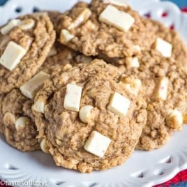 gluten free oatmeal cookies on a cookie platter