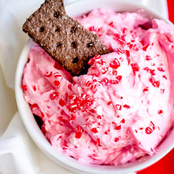 Peppermint Cream Cheese Dip Recipe {Candy Cane Cheesecake Dip}