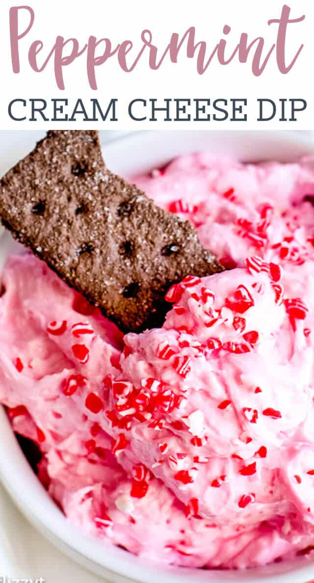peppermint cream cheese dip title image