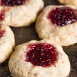 easy raspberry thumbprint cookies