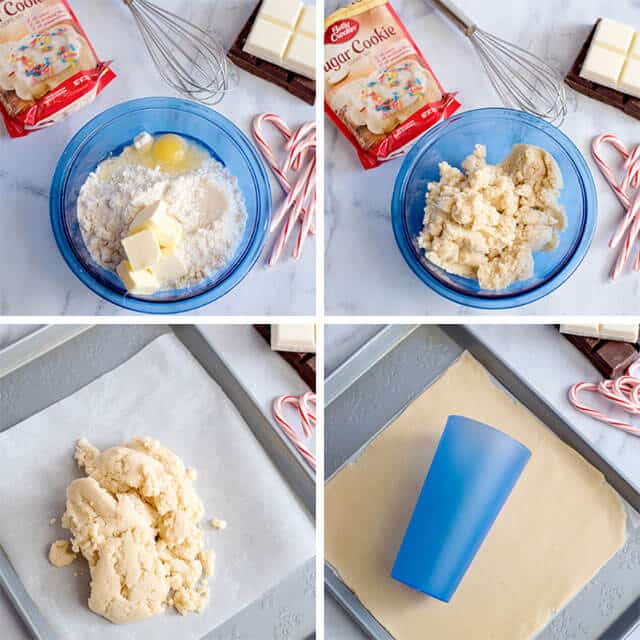 collage on how to make sugar cookie bark