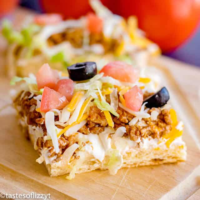 Taco Pizza Appetizer Recipe Mexican Pizza With Crescent Roll Crust