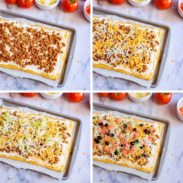 how to make taco pizza appetizer