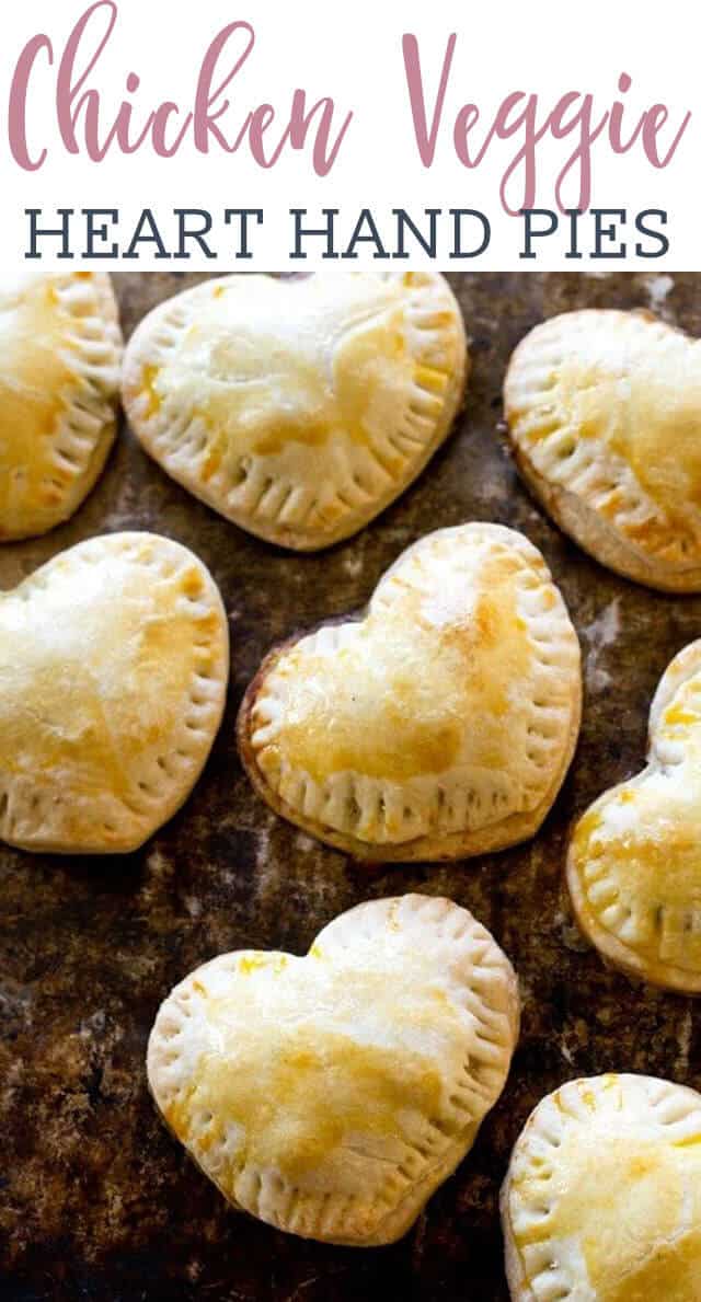 A close up of heart shaped chicken pies