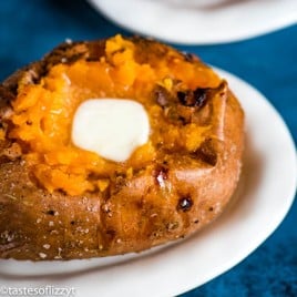 Baked Sweet Potato with melted butter