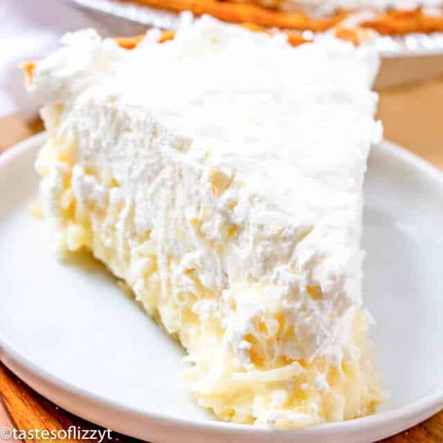 coconut cream pie with homemade whipped cream
