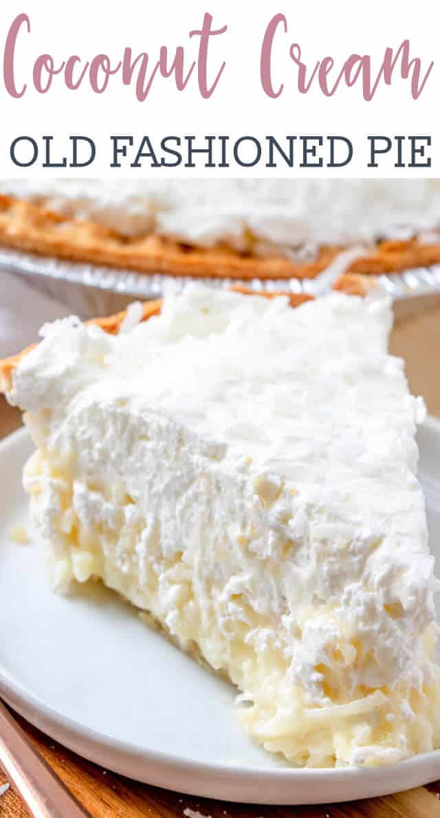 A piece of coconut cream pie