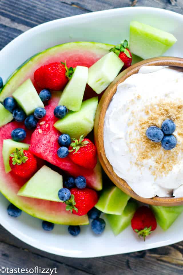 fruit dip with fresh fruit