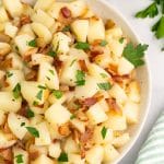 closeup of german potato salad