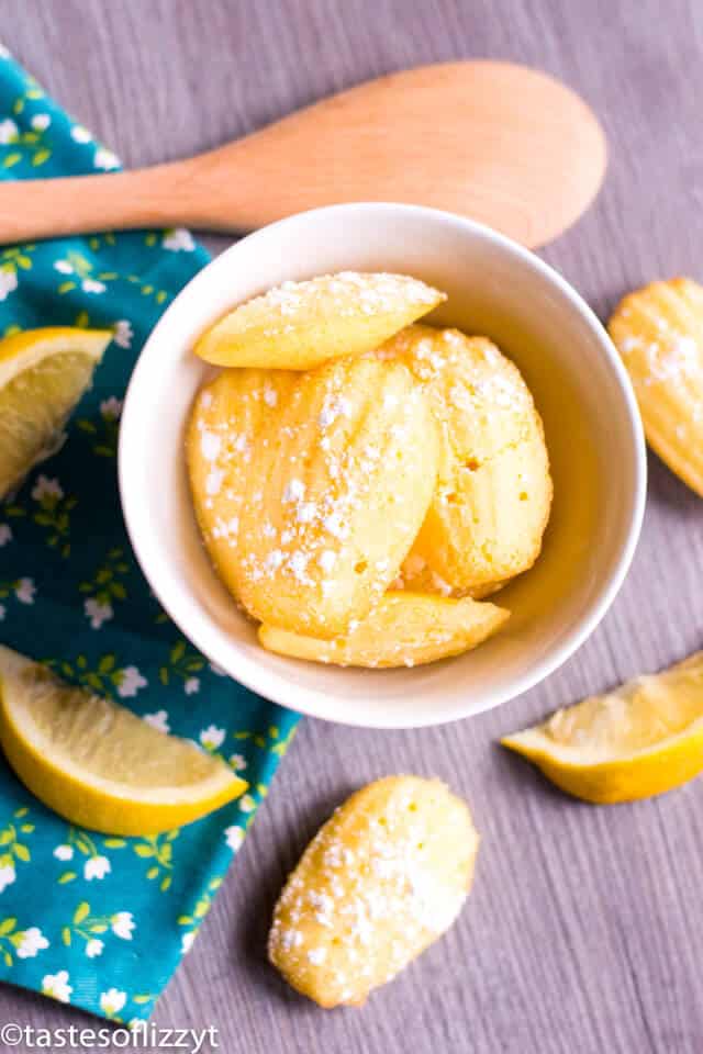 homemade lemon madeleine cookies