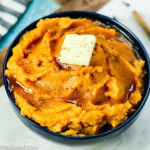 creamy sweet potatoes with butter