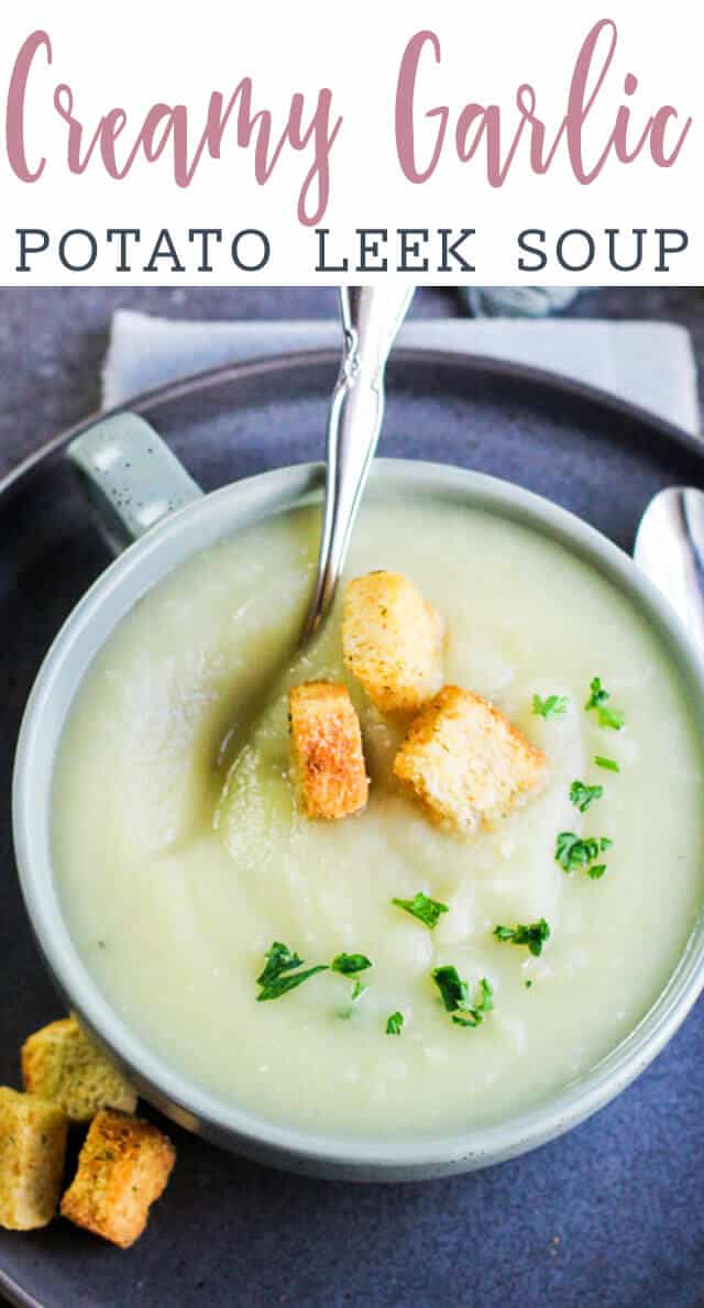 A bowl of potato soup
