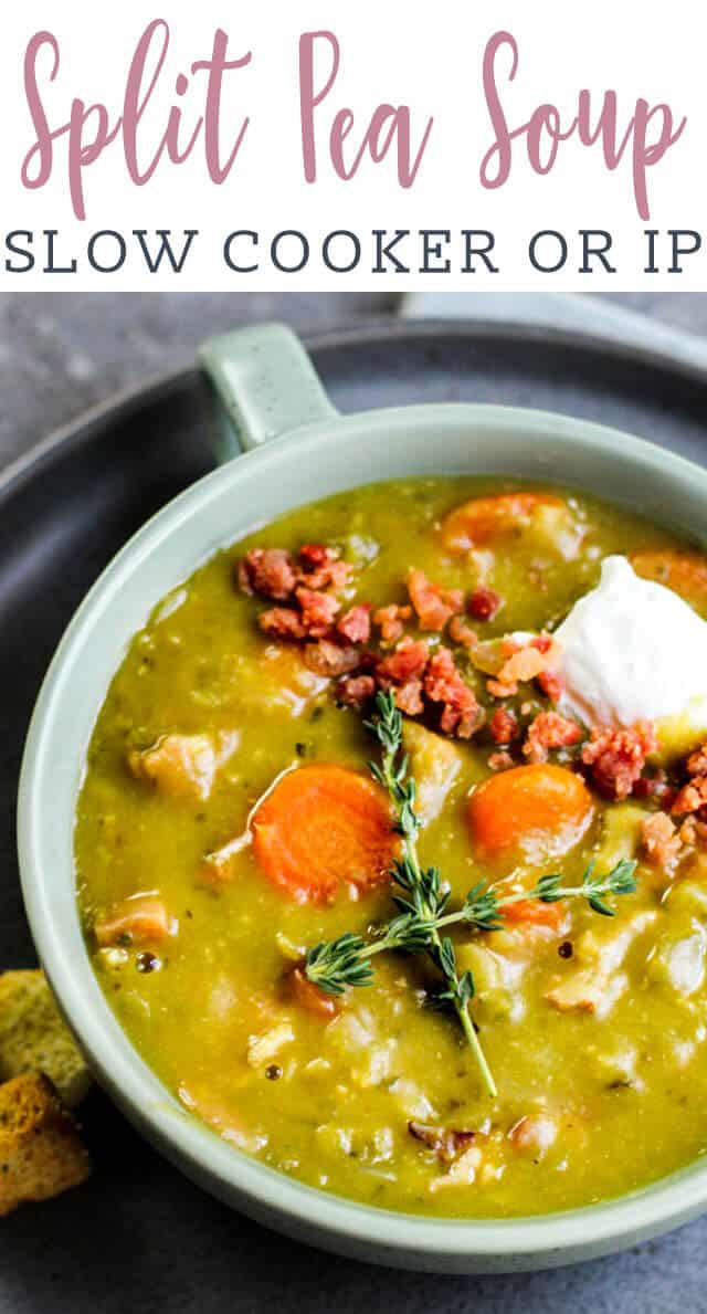 A bowl of split pea soup