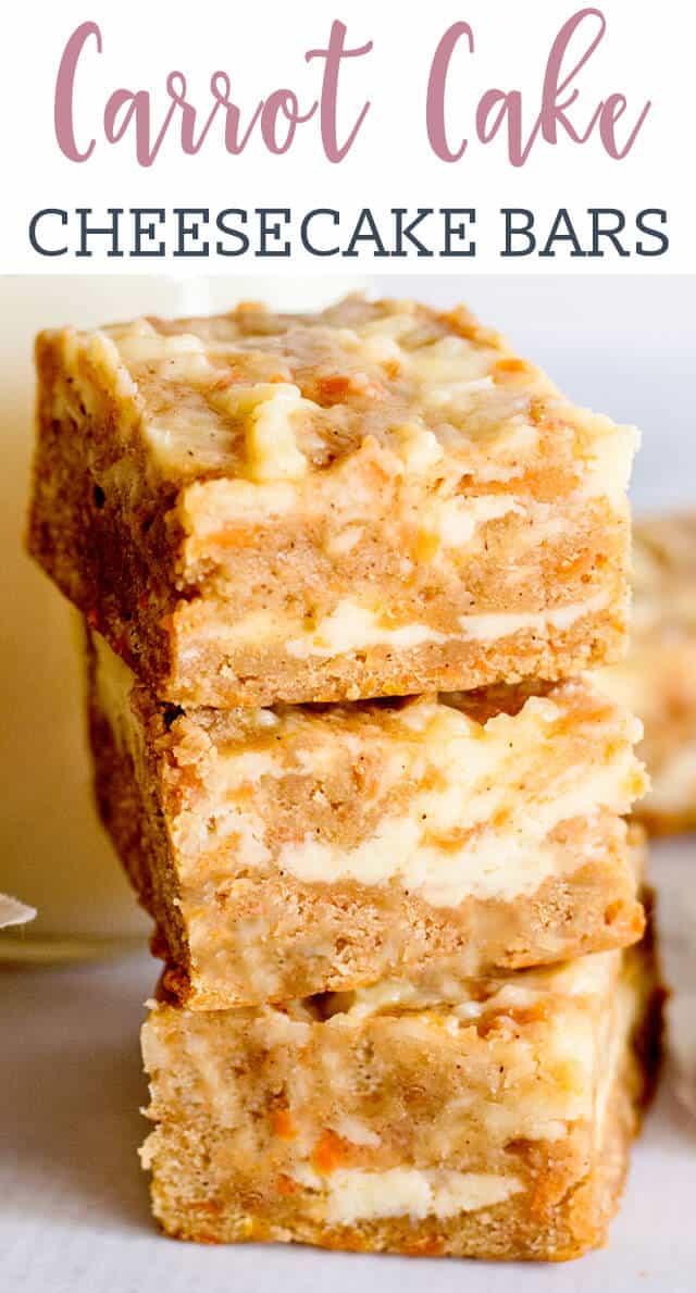 titled photo (and shown): Carrot Cake Cheesecake Bars