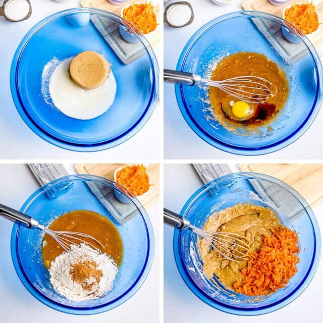 making batter for a cream cheese carrot cake bars recipe