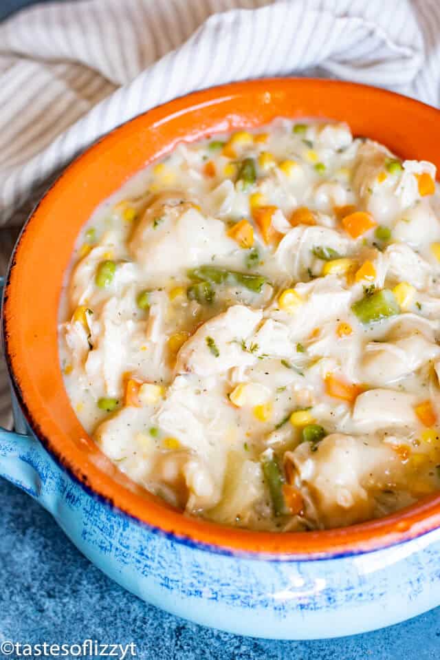 Chicken and Dumplings with frozen mixed veggies