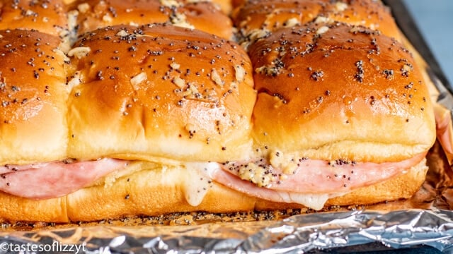 Ham and Cheese Sliders on Hawaiian rolls